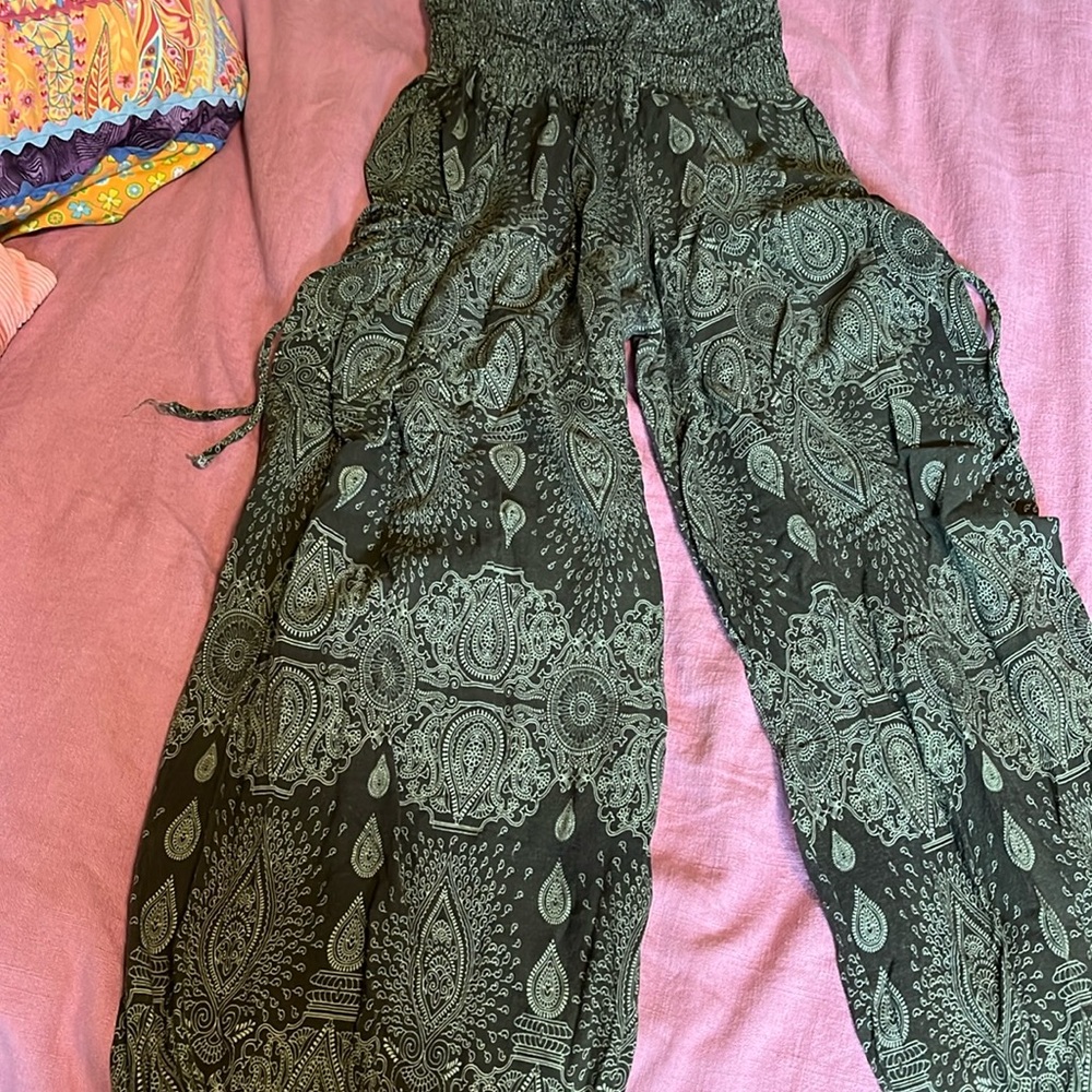 Green hippie pants